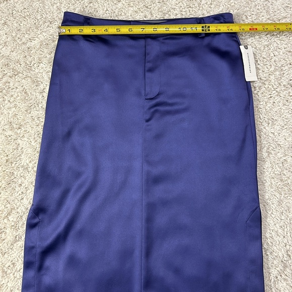 NWT ANTHRO 2 Maeve Sateen Trouser Skirt in navy with pockets - Picture 7 of 10